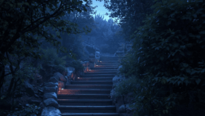 escaleras de piedra natural